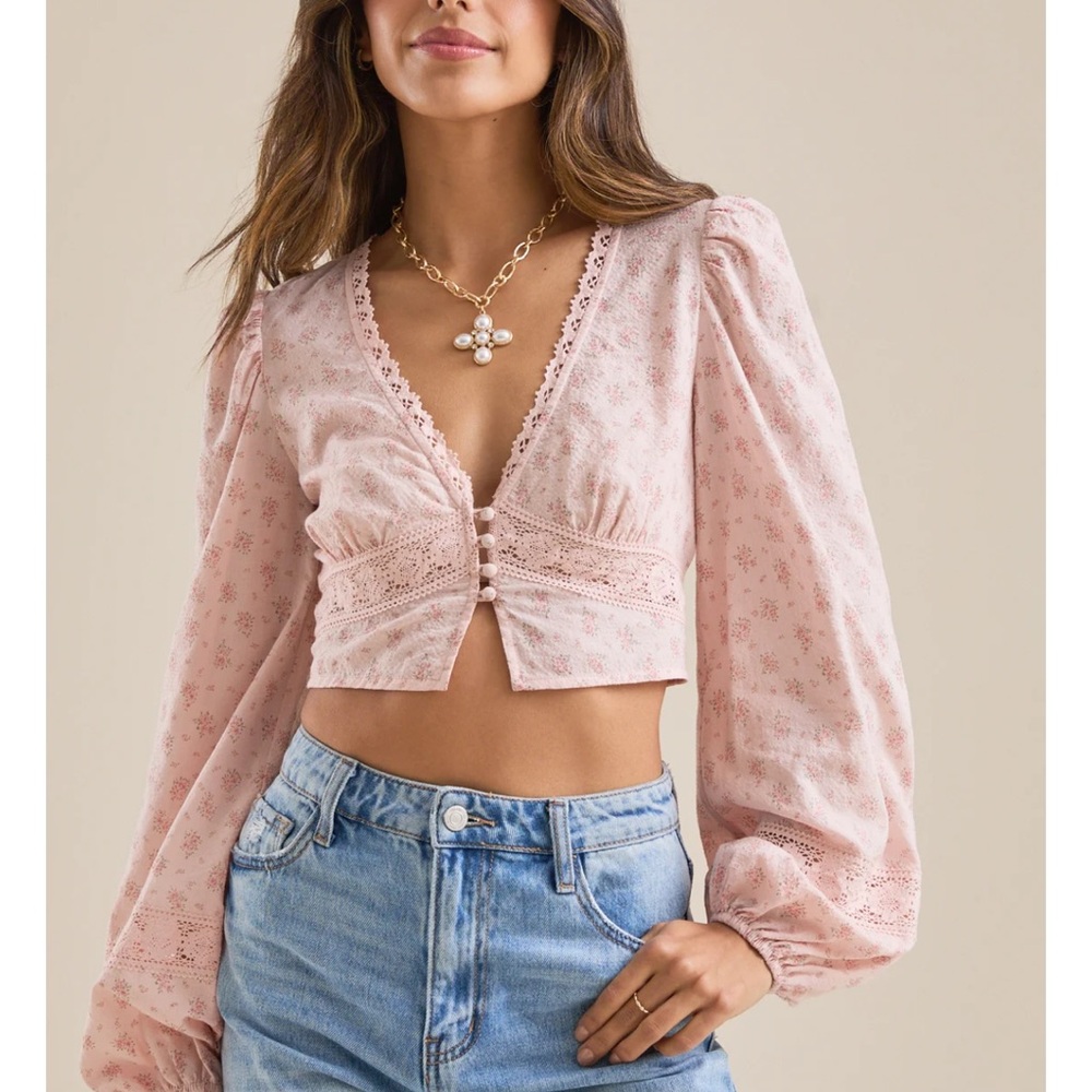 Pink Floral Women's Top